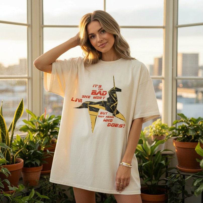 cyberpunk unicorn shirt - in-use