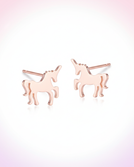 dainty unicorn earrings - white-bg