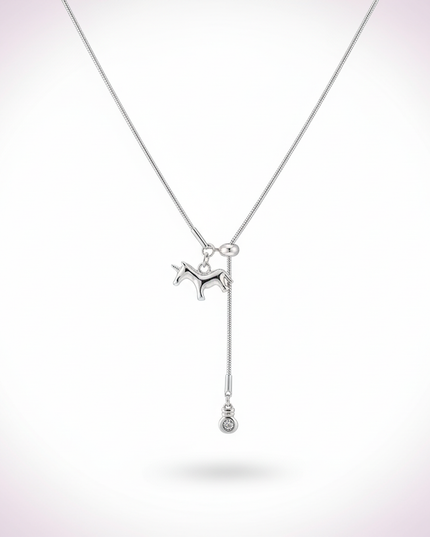 dainty unicorn necklace - white-bg
