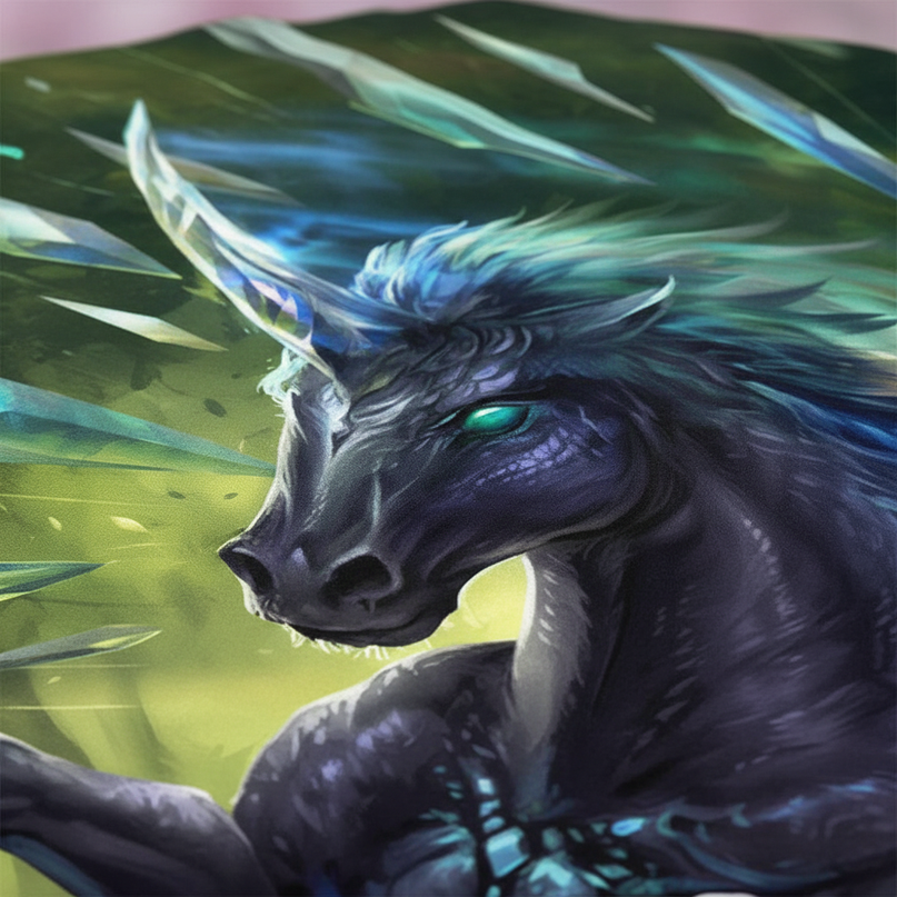 dark crystal unicorn bedding - detail