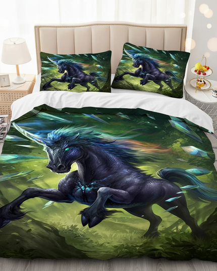 dark crystal unicorn bedding - lifestyle