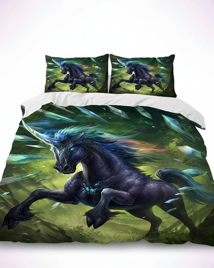 dark crystal unicorn bedding - white-bg