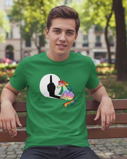 dark green unicorn shirt - lifestyle