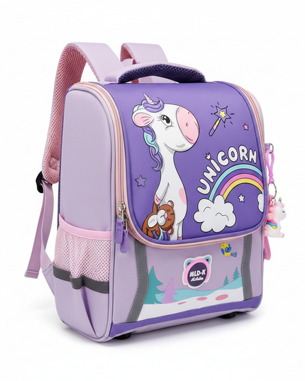 dark purple unicorn waterproof bag backpack - white-bg