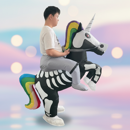 dark unicorn inflatable costume - lifestyle