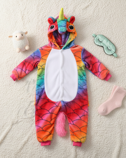 dark unicorn onesie - flat-lay