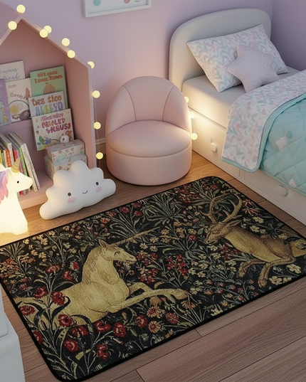 dark unicorn rug - lifestyle