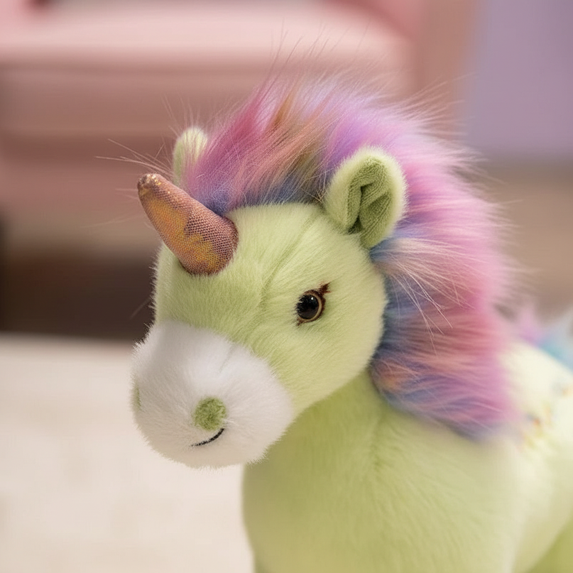 dazzling rainbow unicorn plush - detail