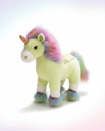 dazzling rainbow unicorn plush - white-bg