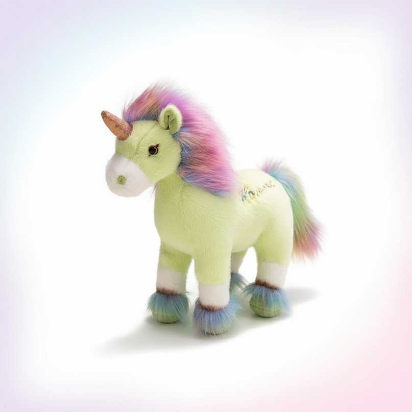 dazzling rainbow unicorn plush - white-bg