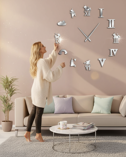 design unicorn clock - in-use