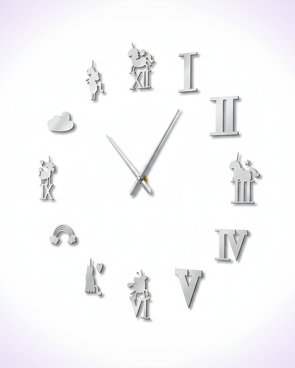 design unicorn clock - white-bg