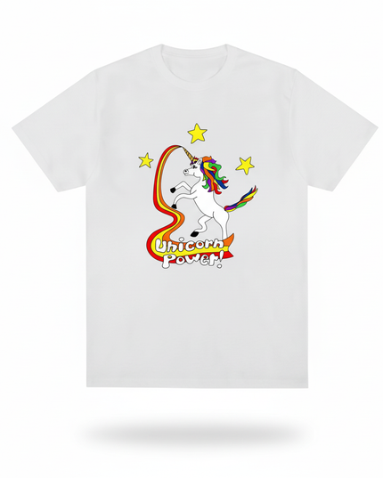 dinosaur unicorn shirt - white-bg