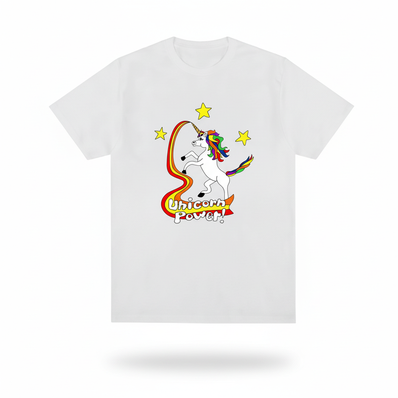 dinosaur unicorn shirt - white-bg