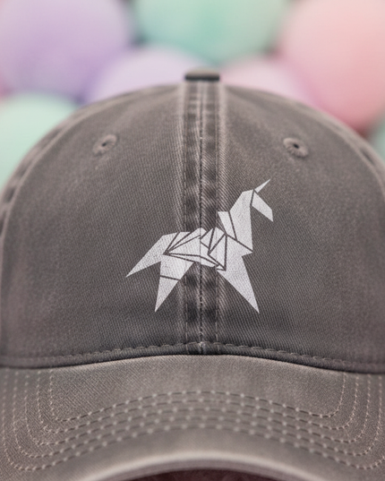 distressed unicorn cap - detail