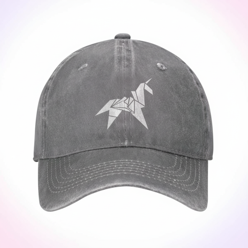 distressed unicorn cap - white-bg