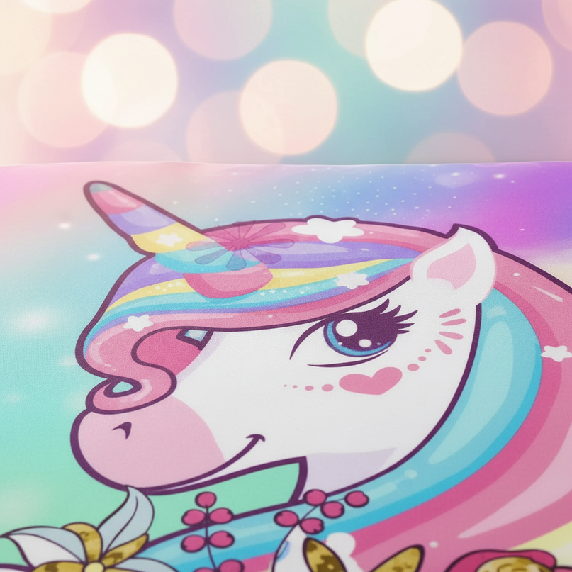 dream come true kawaii unicorn bedding - detail
