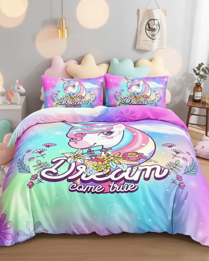 dream come true kawaii unicorn bedding - lifestyle
