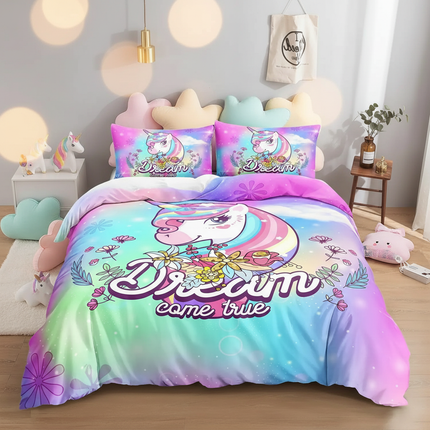 dream come true kawaii unicorn bedding - lifestyle