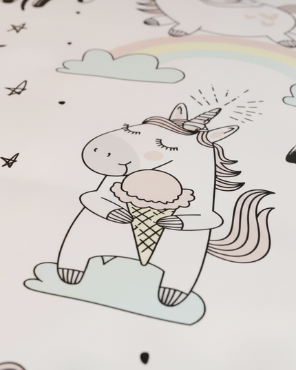 dream unicorn bedding - detail