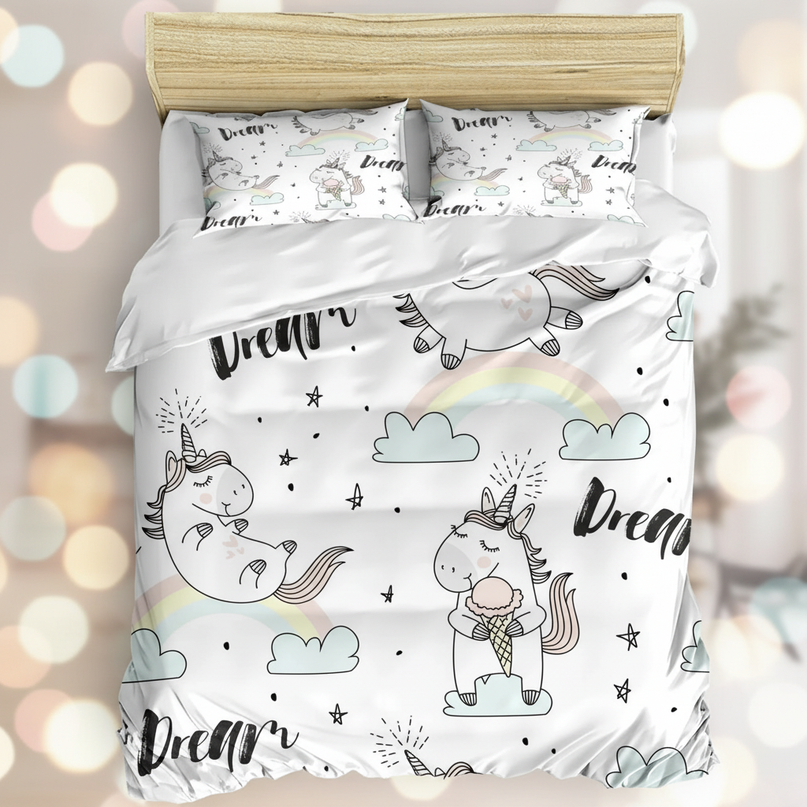 dream unicorn bedding - lifestyle