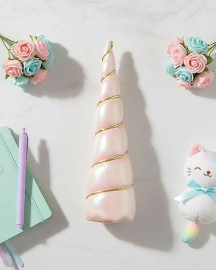 dreamy gold unicorn horn set - flat-lay