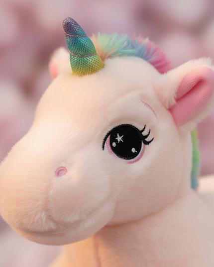 dreamy rainbow unicorn plush doll - detail