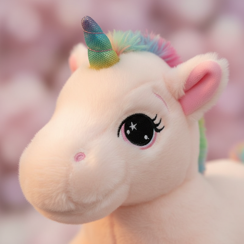 dreamy rainbow unicorn plush doll - detail