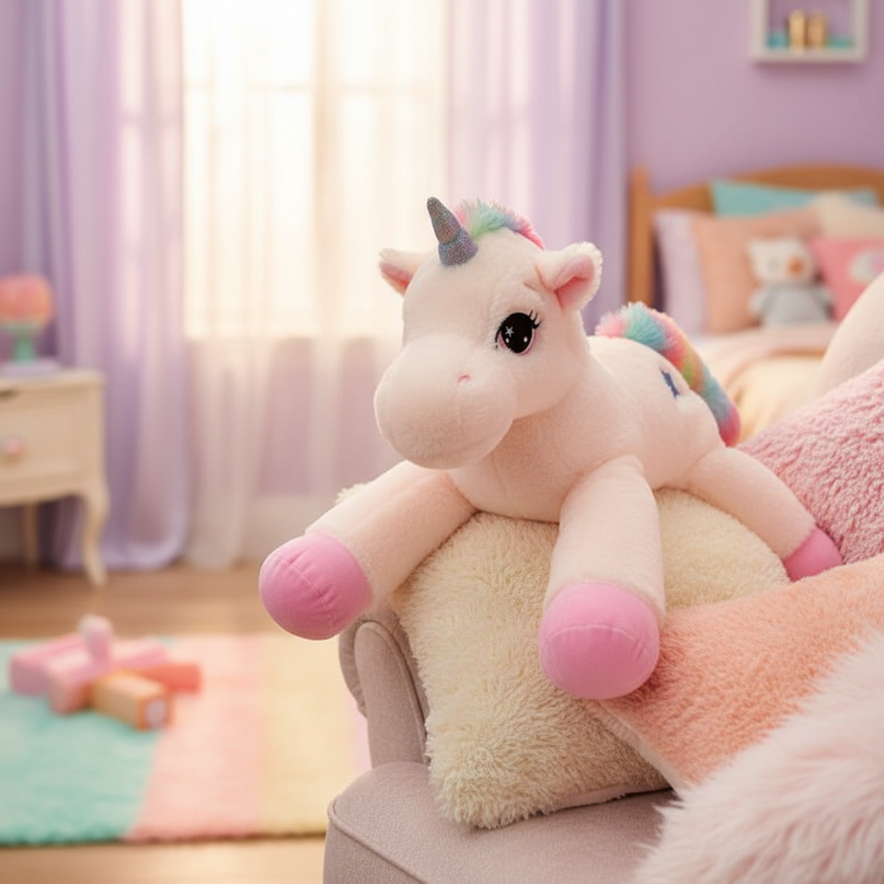 dreamy rainbow unicorn plush doll - lifestyle