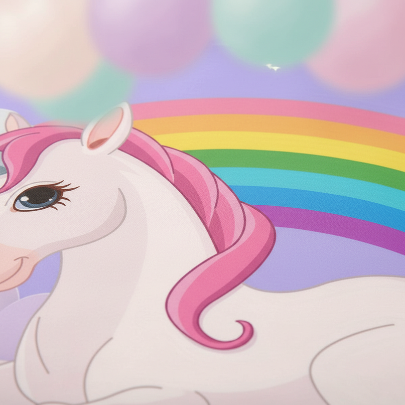 dreamy unicorn bedding - detail