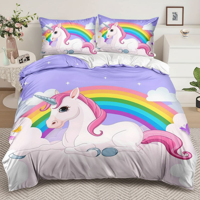 dreamy unicorn bedding - lifestyle