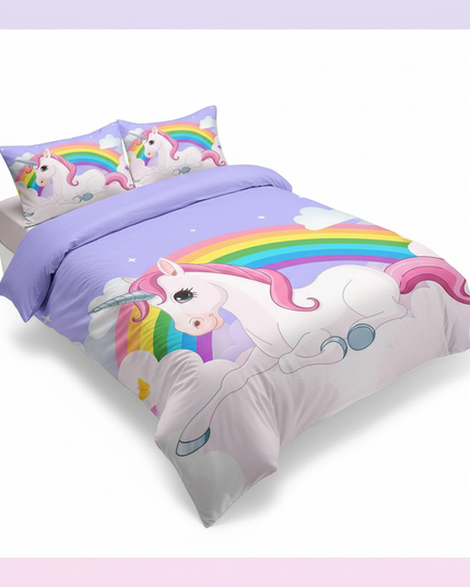 dreamy unicorn bedding - white-bg