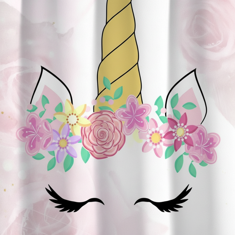 dreamy unicorn curtains - detail