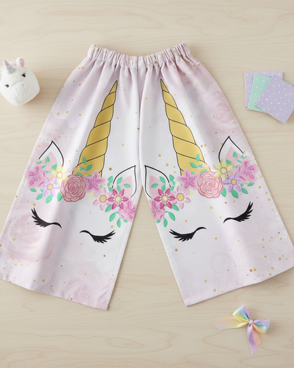 dreamy unicorn curtains - flat-lay