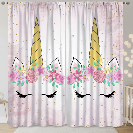 dreamy unicorn curtains - lifestyle