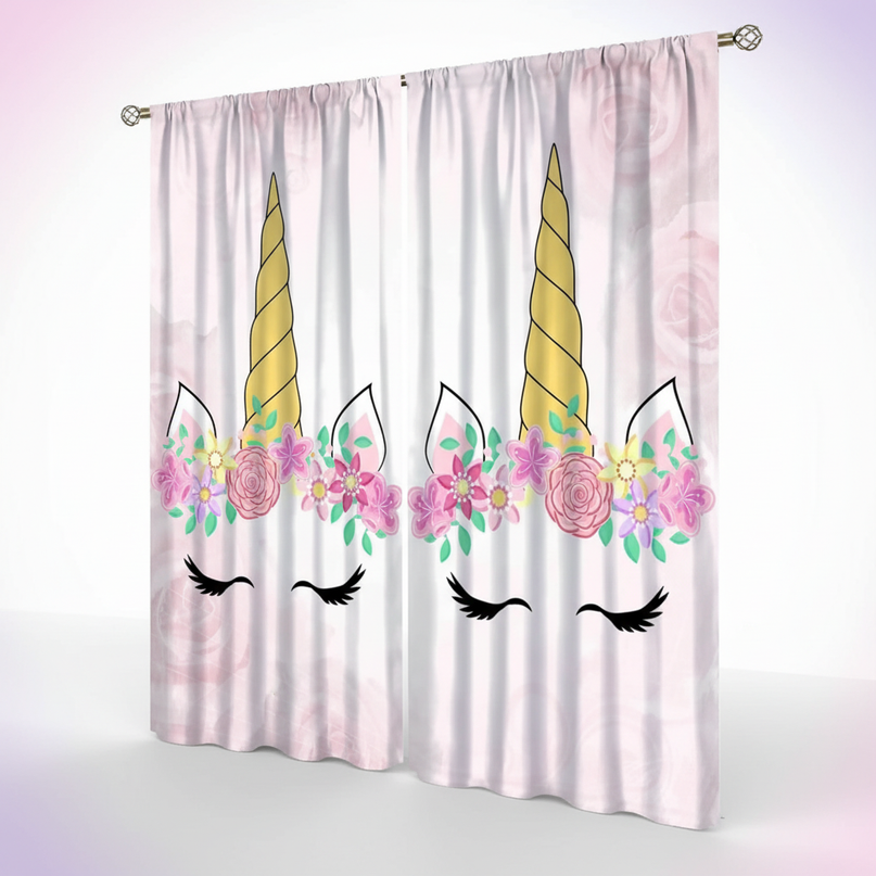 dreamy unicorn curtains - white-bg