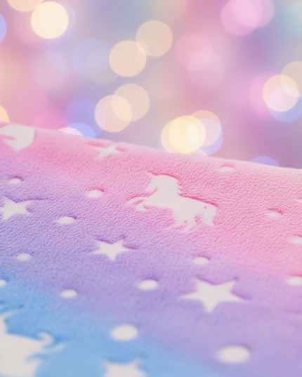 dreamy unicorn flannel blanket - detail