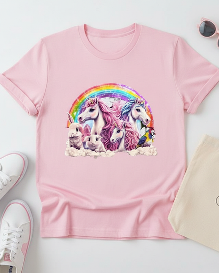 easter unicorn shirt - flat-lay