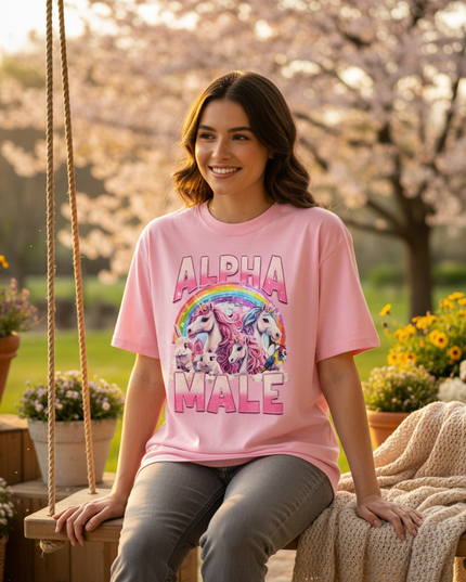 easter unicorn shirt - in-use