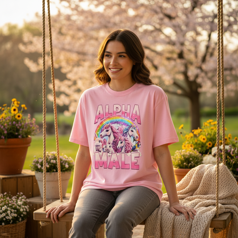 easter unicorn shirt - in-use