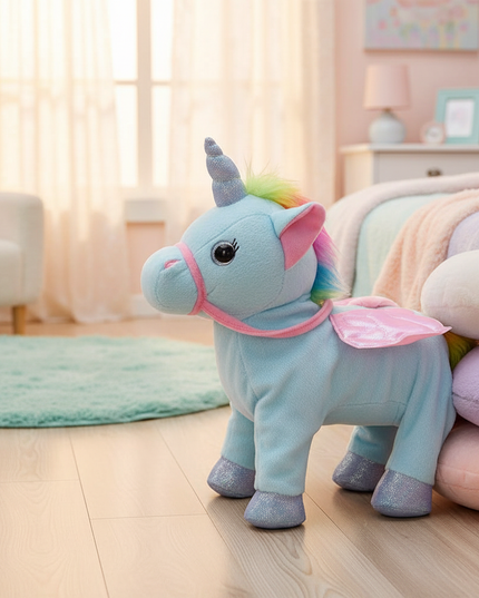 electric unicorn stuffed animal - lifestyle