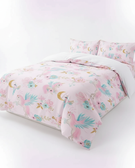 elegant unicorn bedding - white-bg