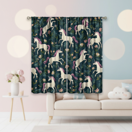 elegant unicorn curtains - lifestyle