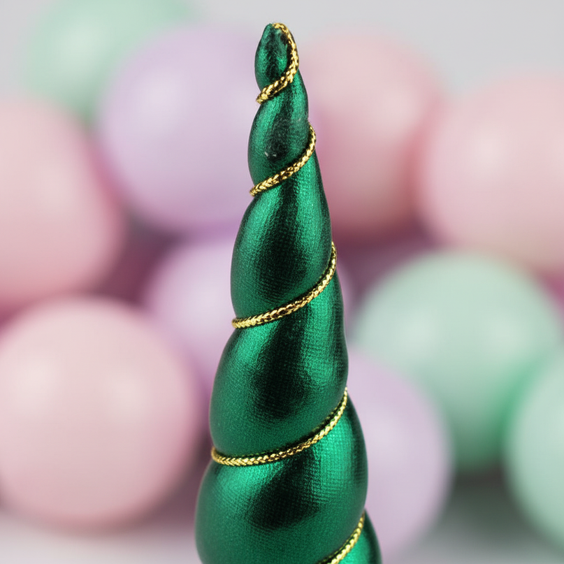 emerald unicorn horn - detail