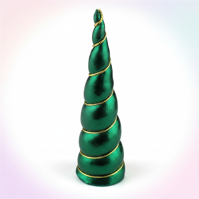 emerald unicorn horn - white-bg