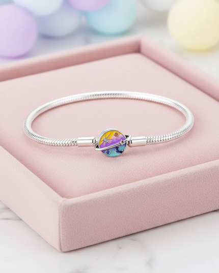 enamel unicorn bracelet - lifestyle