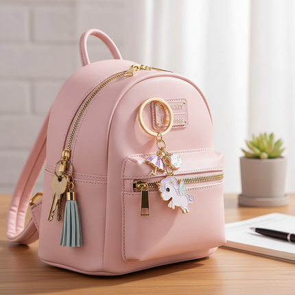 enamel unicorn keychain - lifestyle