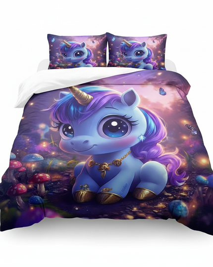 enchanted baby unicorn bedding - white-bg