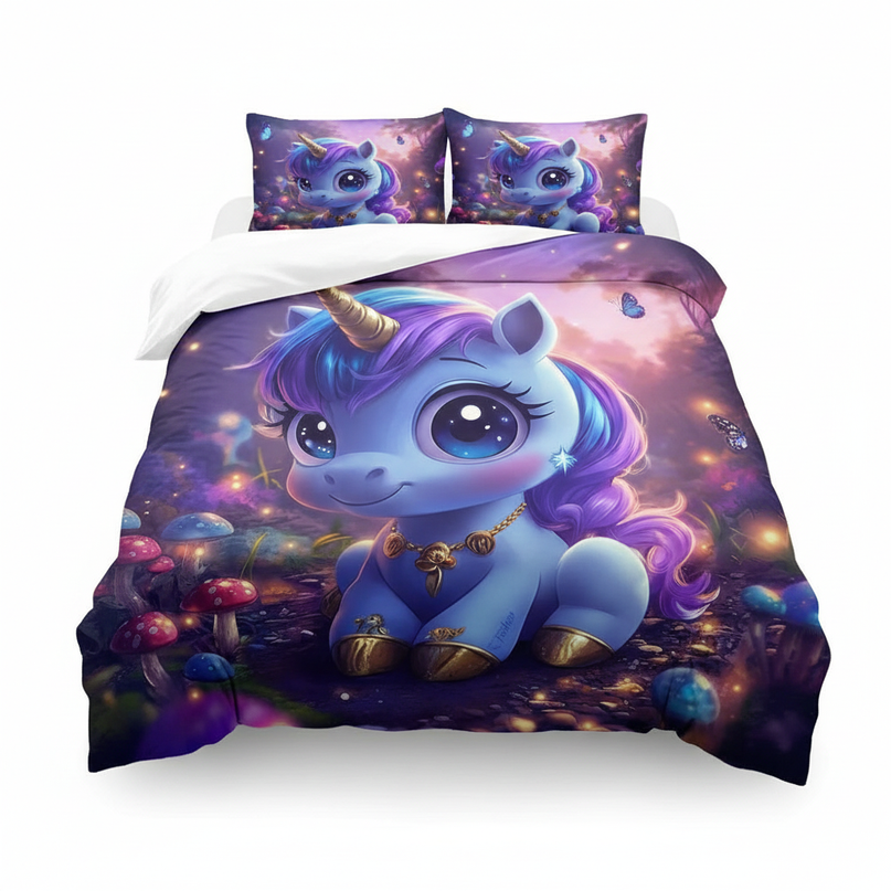enchanted baby unicorn bedding - white-bg