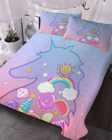 Ice Cream Unicorn Bed Set